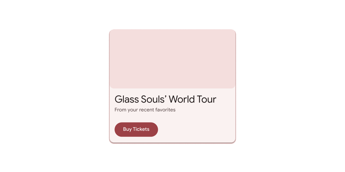 卡片 Material 小部件的渲染示例。