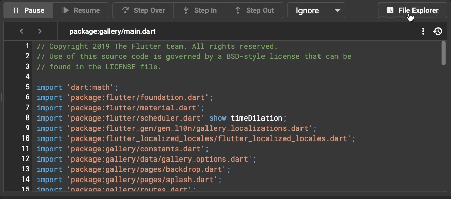 debugger file explorer scrolling debugger file explorer scrolling
