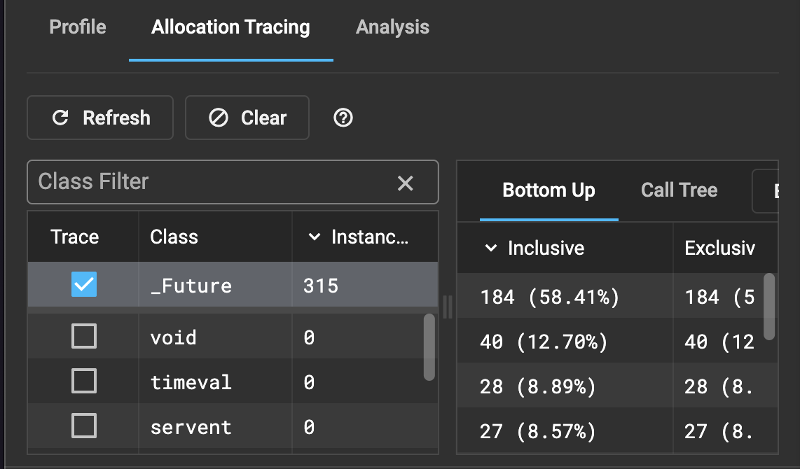 Allocation Tracing in Memory tab allocation-tracing