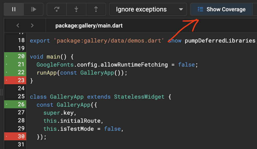 coverage in CodeView coverage
